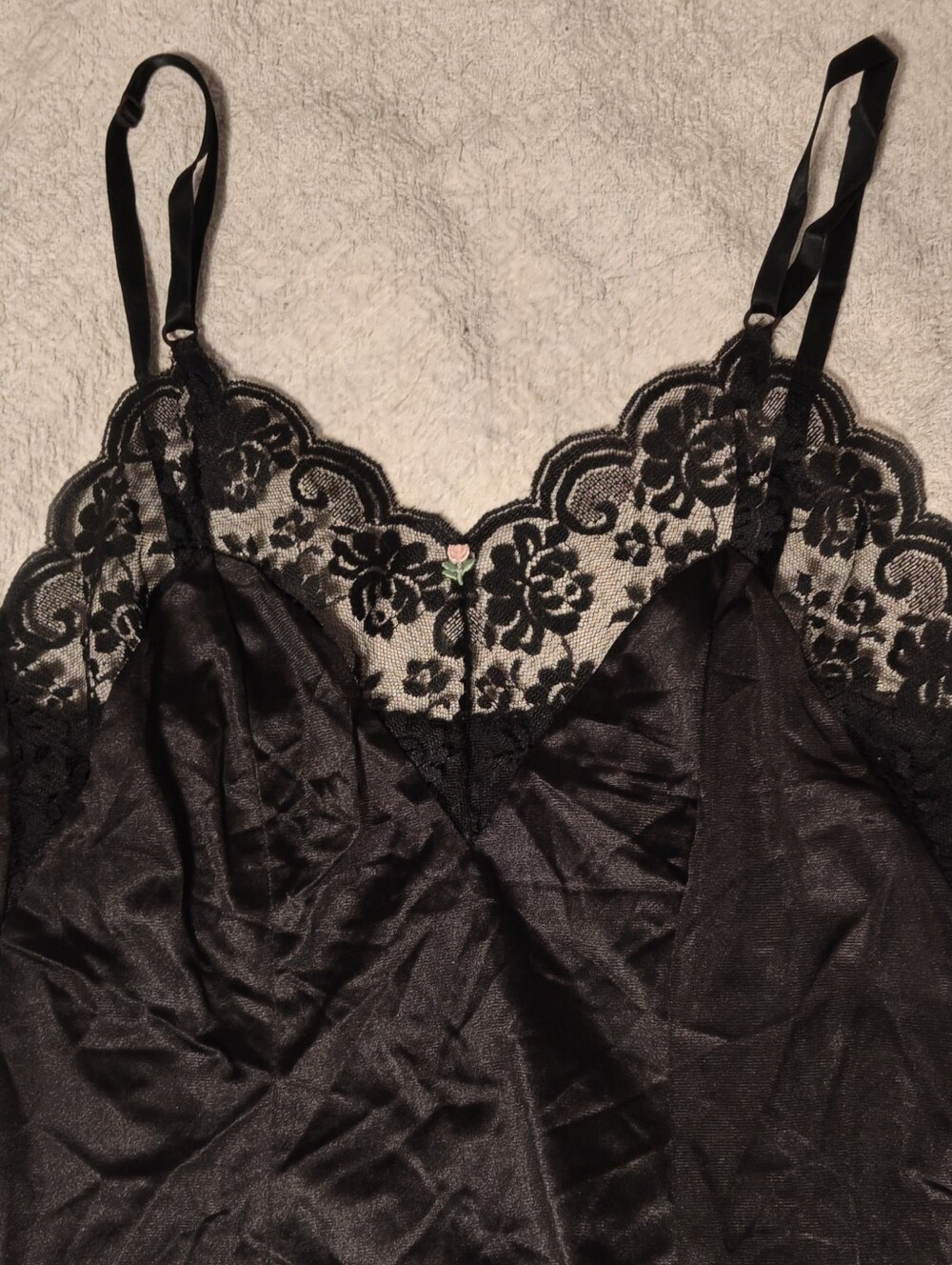 Vintage Black Lace Camisole Top